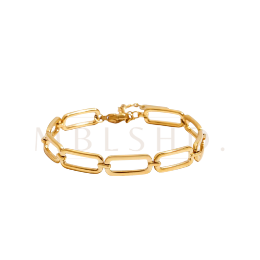 Wide PaperClip Bracelet