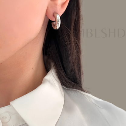 Small Bubbly Earrings Silver