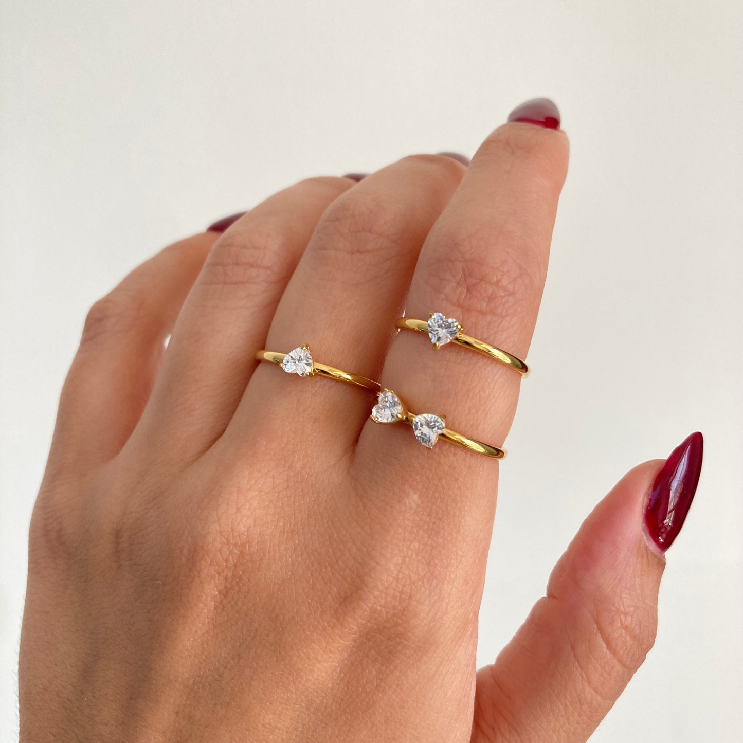 Clover Hearts 3 Pcs Ring