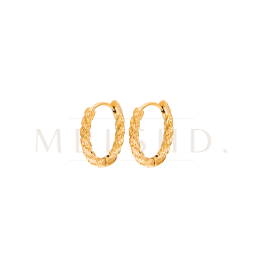 Gold twisted oval Earrings
