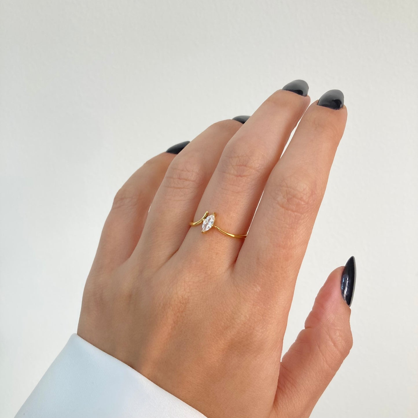 Teardrop Solitaire Ring