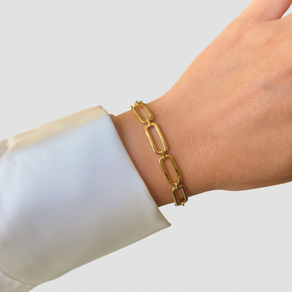 Wide PaperClip Bracelet