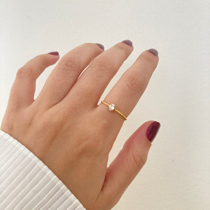 Braided Solitaire Ring