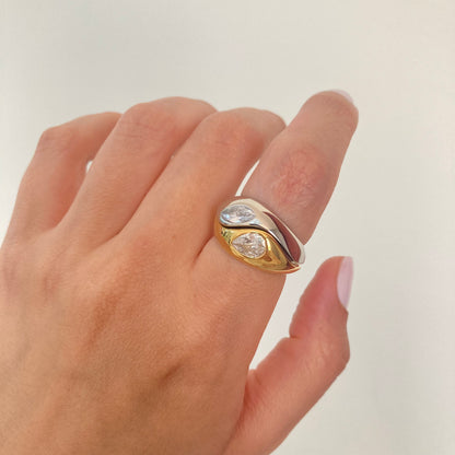 Gold&Silver 2 Ring Set