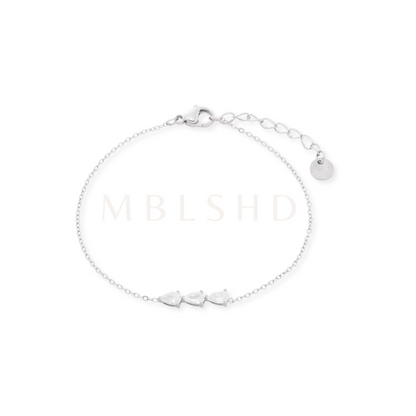 White Arrow Bracelet Silver