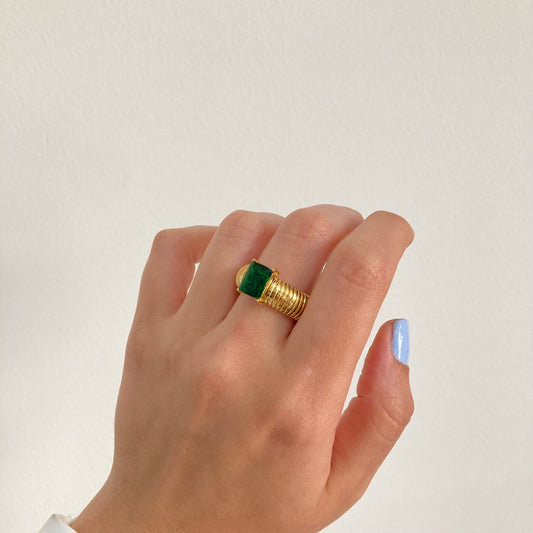 Green Chunky Ring