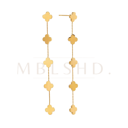 Four Leaf Clover Drop Earrings