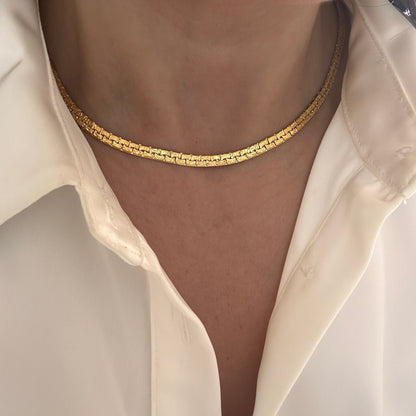 Square Snake Chain Necklace