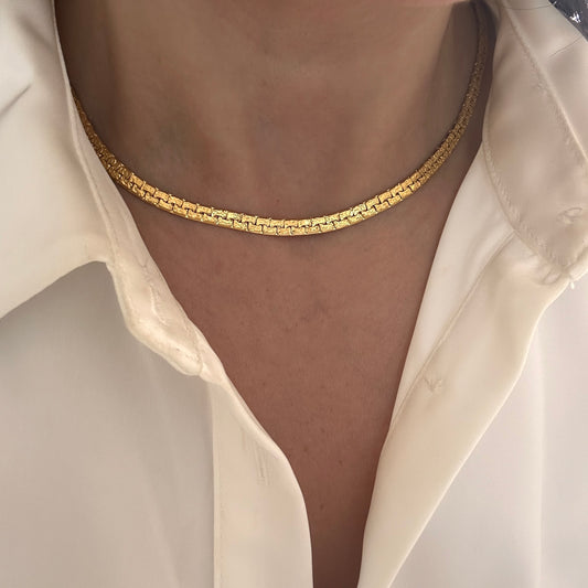 Square Snake Chain Necklace