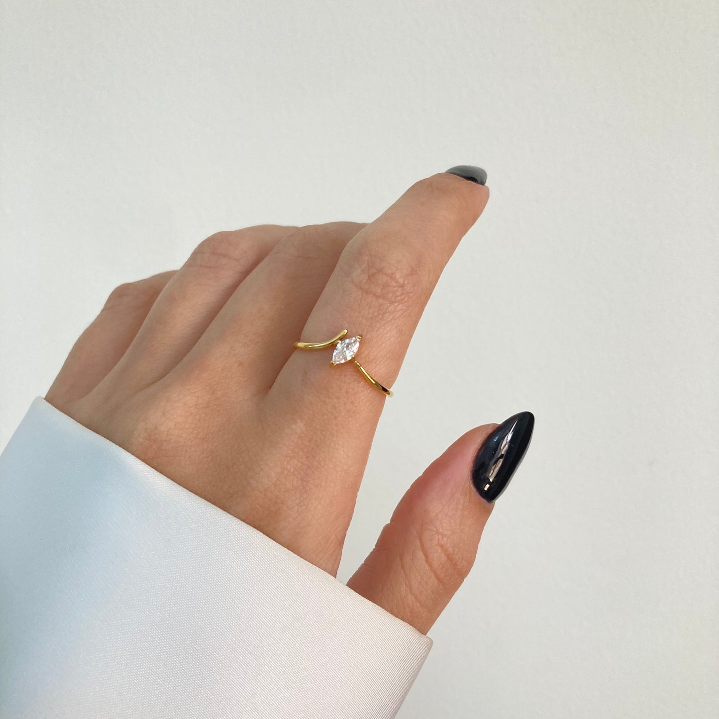 Teardrop Solitaire Ring