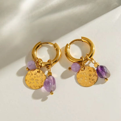 Purple Charms Earrings