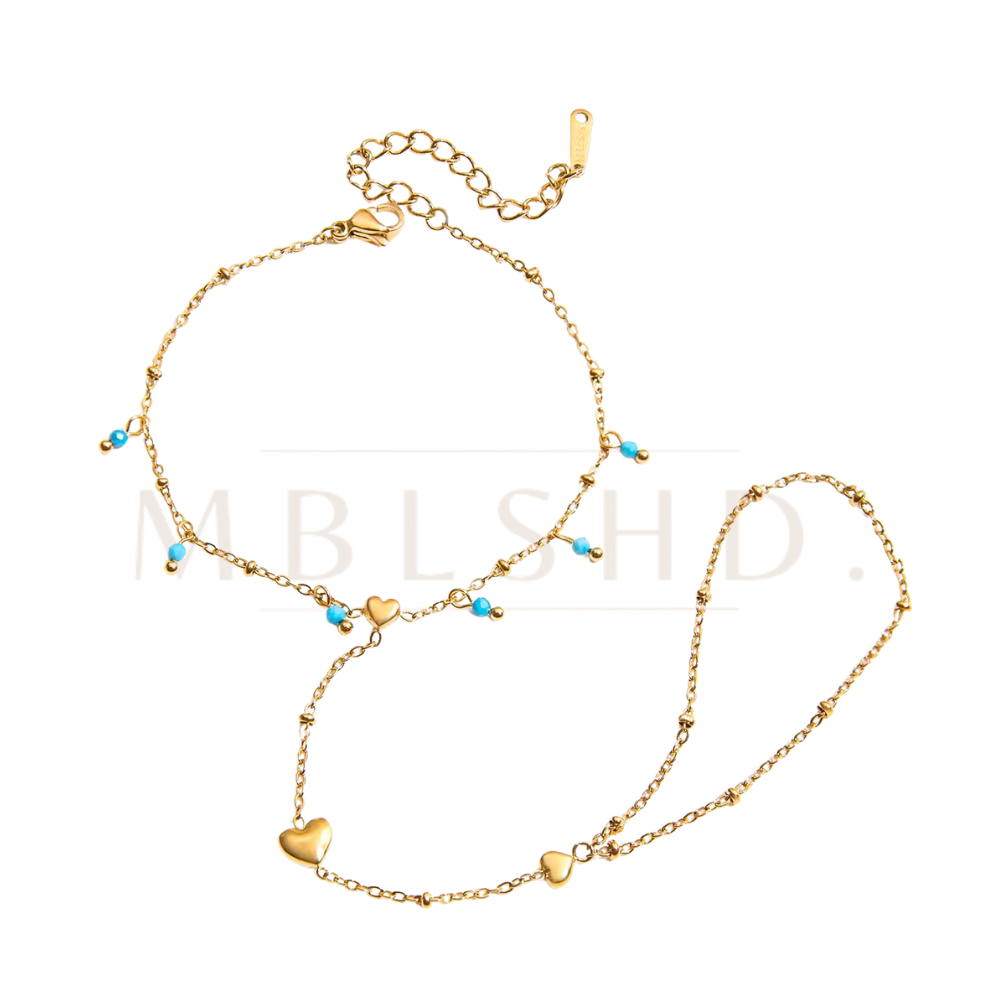 Blue heart Handchain
