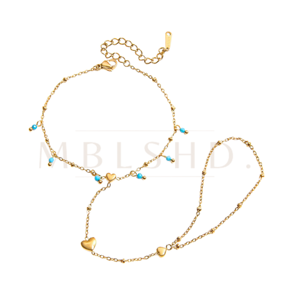 Blue heart Handchain