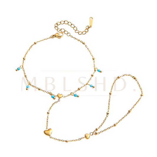 Blue heart Handchain