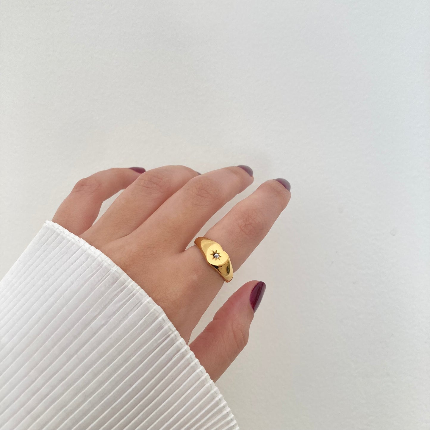Heart Zircon Ring