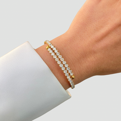 Wrap Tennis Bangle Gold