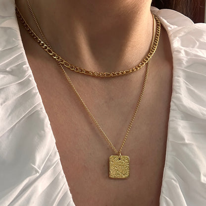 Square Double Layered Necklace