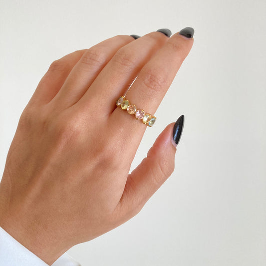 Pastel Crown Eternity Ring