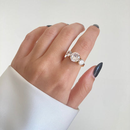 Embellished Crown Trio Ring