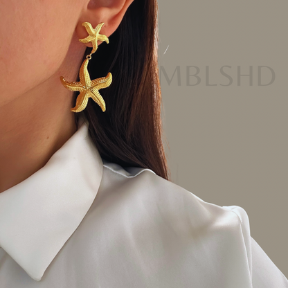 Double Starfish Earrings
