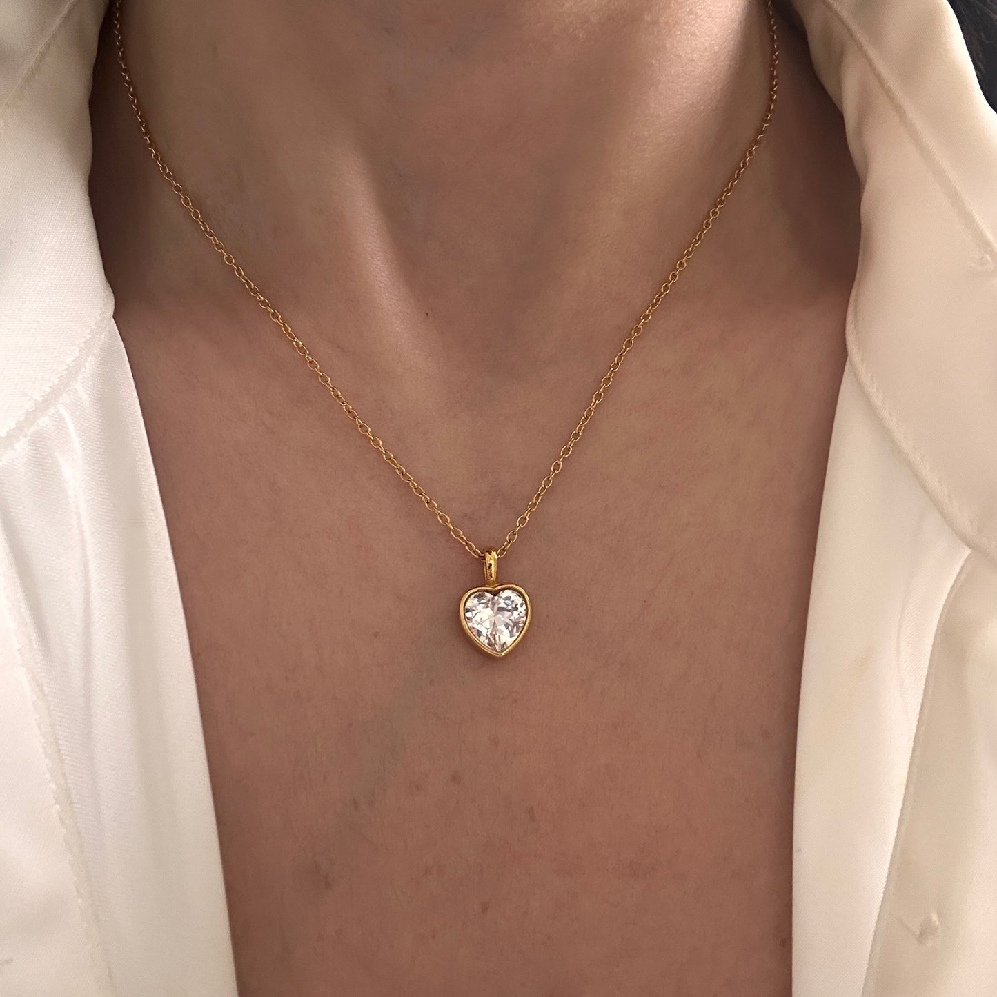 Sparkling Love Pendant Necklace