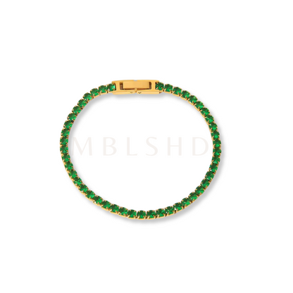 Green Tennis Bracelet