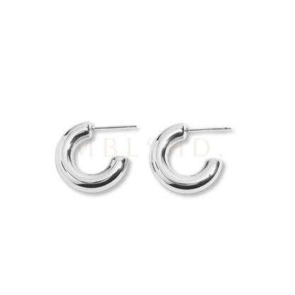 Small Bubbly Earrings Silver