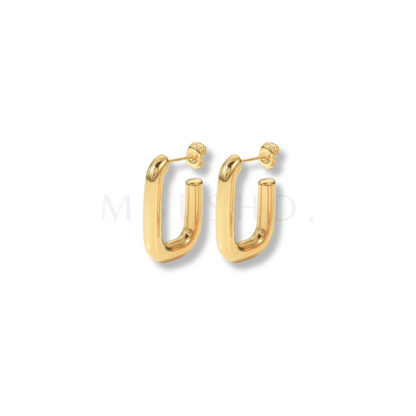 Geometric U Earrings