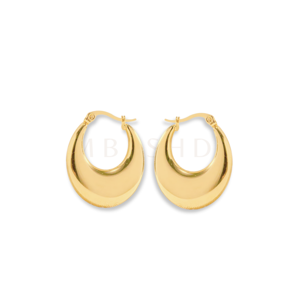 O Shaped Hoop Earrings