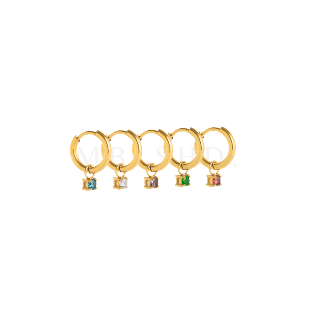 Colored Charms Dangle Earrings