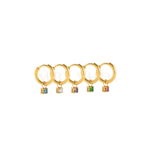 Colored Charms Dangle Earrings