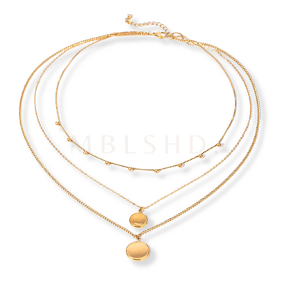 Triple Layer Round Necklace