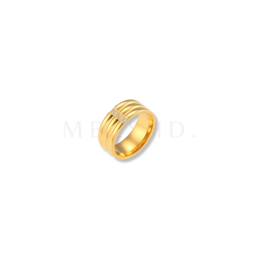 Three Layer Zircon Ring