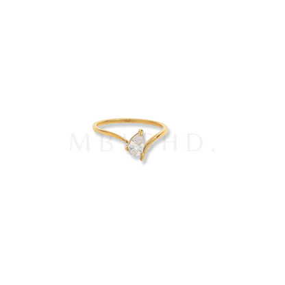 Teardrop Solitaire Ring