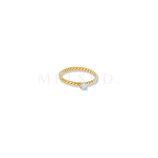 Braided Solitaire Ring