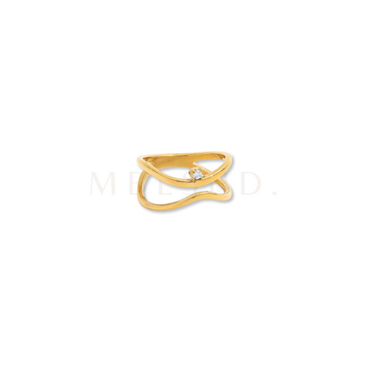 Irregular Hollow Zircon Ring
