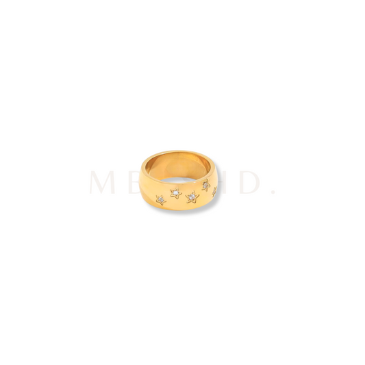 Wide Band Stars Ring
