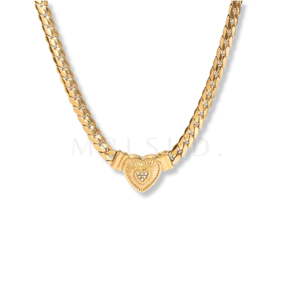 Chunky Heart Pendant Necklace