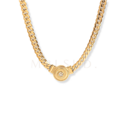 Chunky Round Pendant Necklace