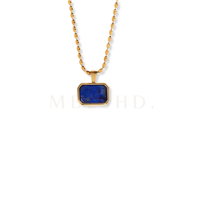 Navy Blue Stone Necklace