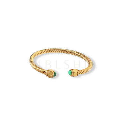Malachite Open Bangle