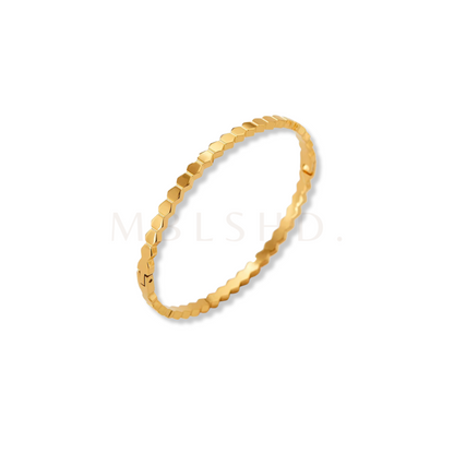 Hexagon Bangle Gold