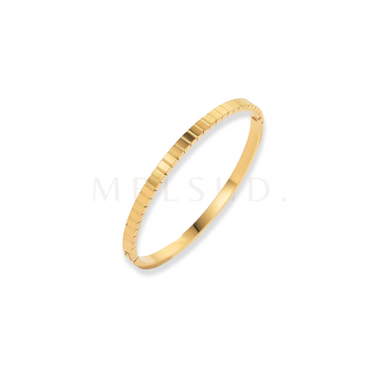 Ribbed Bangle Gold