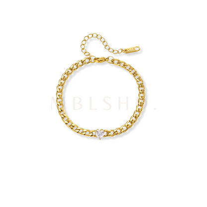 Heart Chain Bracelet