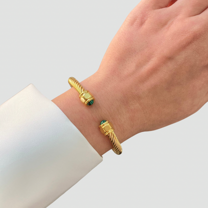 Malachite Open Bangle