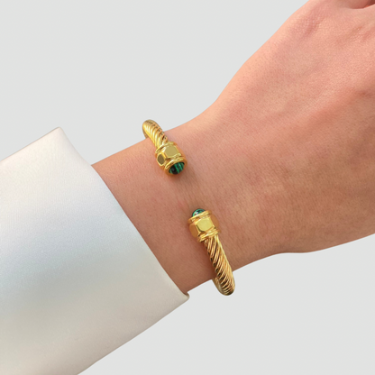 Malachite Open Bangle