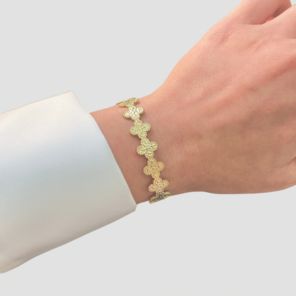 Clover Open Bangle