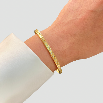 Square Zircon Bangle