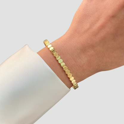Hexagon Bangle Gold