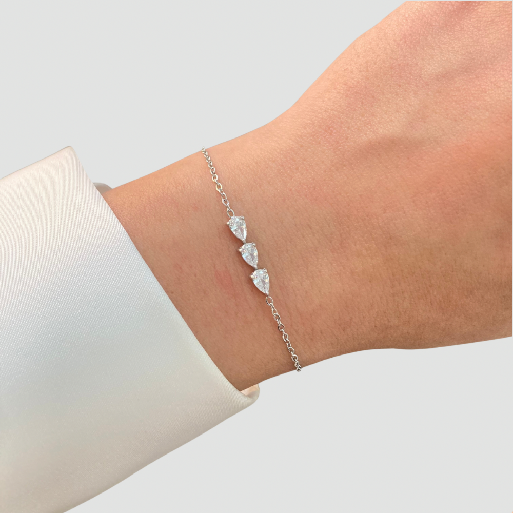 White Arrow Bracelet Silver